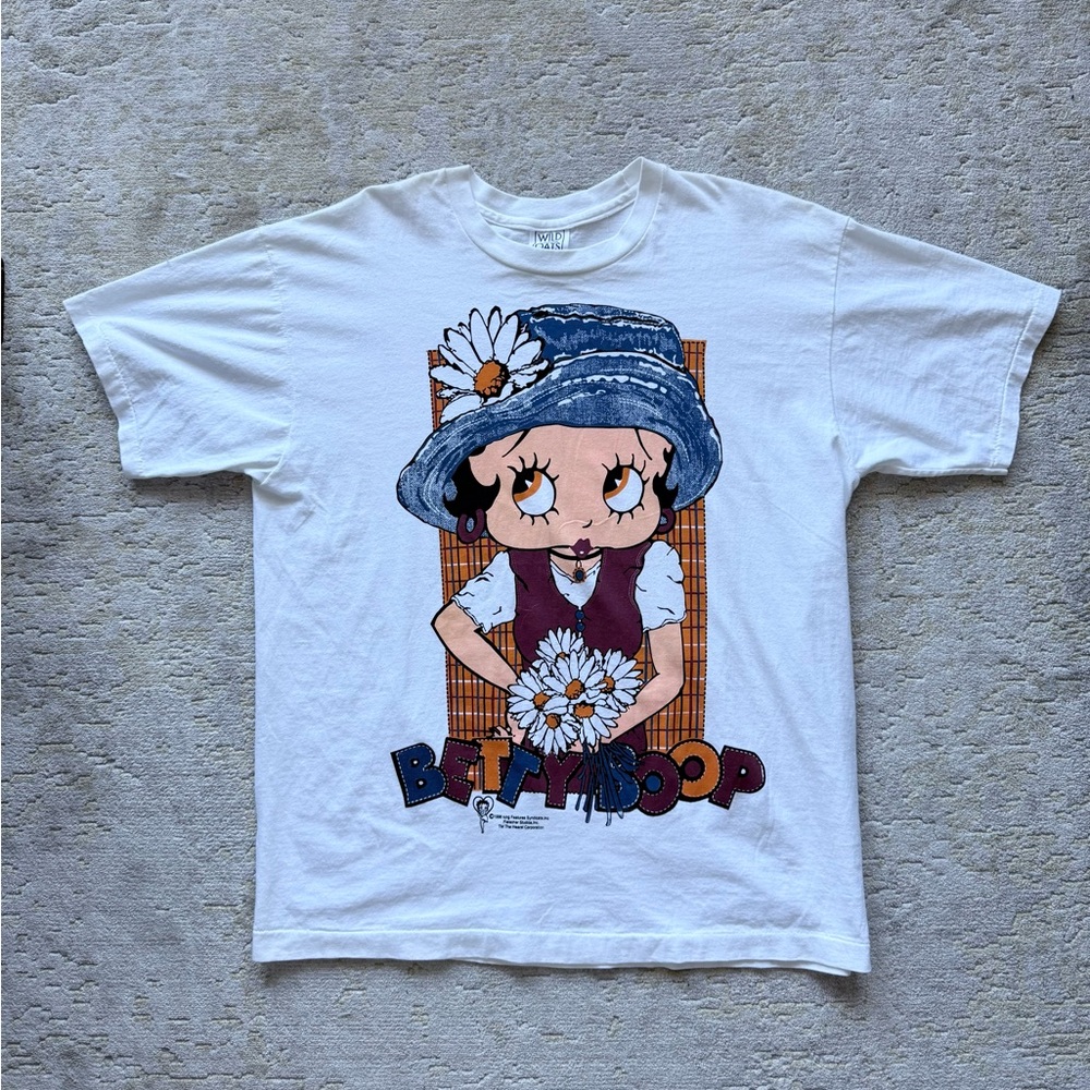 Vintage 1996 Betty Boop Daisy Flower Graphic Streetwear Tee